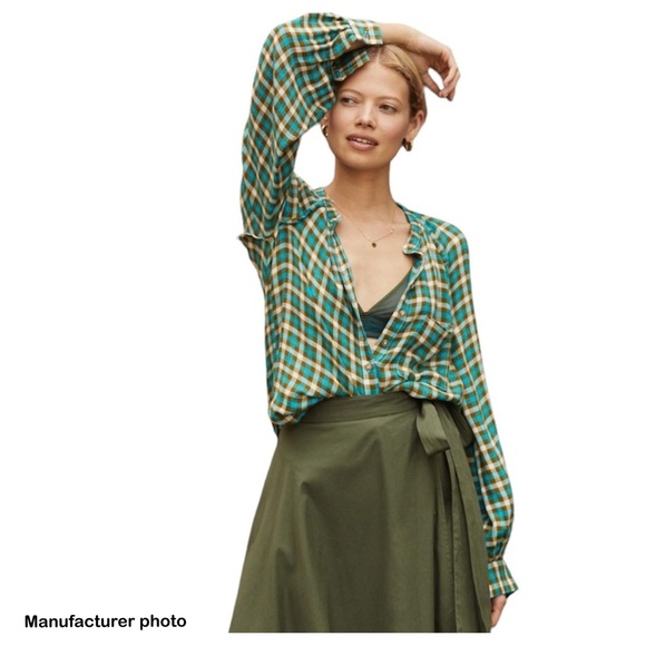 Anthropologie Pilcro Breezy Button-Front Top - Picture 12 of 12